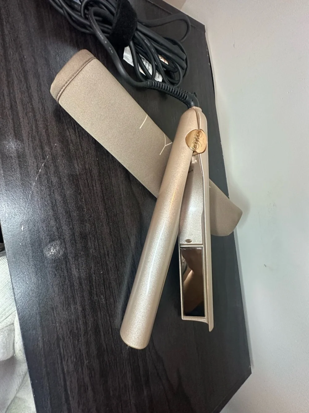 TYME Hair Styling Iron in Taupe with Travel Sleeve